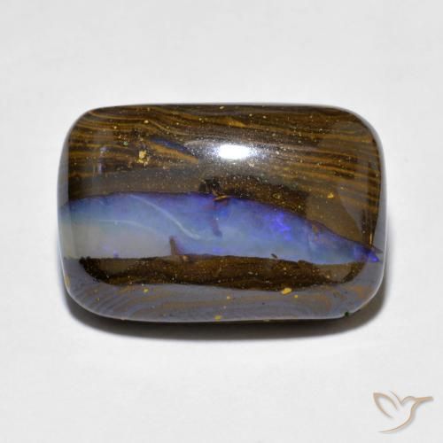10.97ct Naturel Multicolore Opale Boulder, Coussin, Opaque