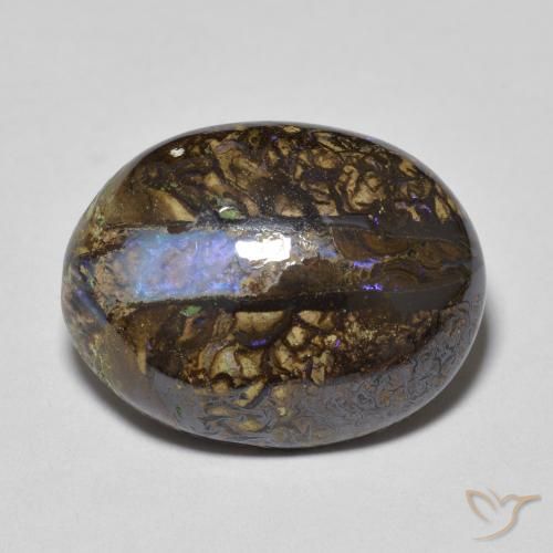 7.69ct Naturel Multicolore Opale Boulder, ovale, Opaque