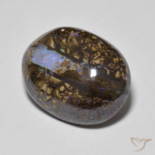 Opale Boulder Multicolore naturelle ovale, 7.69 ct, Opaque