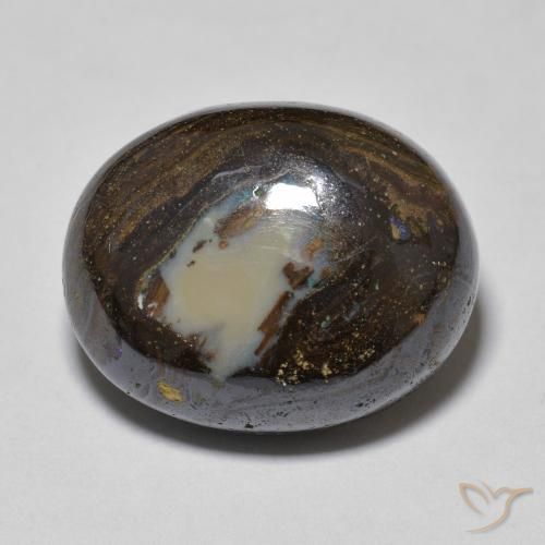 14.37ct Naturel Multicolore Opale Boulder, ovale, Opaque