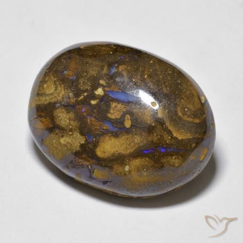 Opale Boulder Multicolore naturelle ovale, 15.41 ct, Opaque