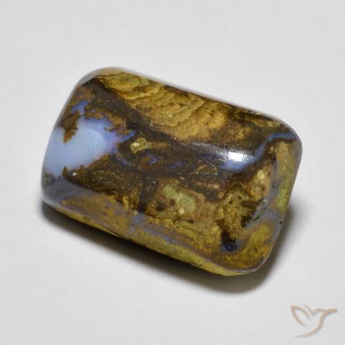 Opale Boulder Multicolore naturelle Coussin, 11.36 ct, Opaque
