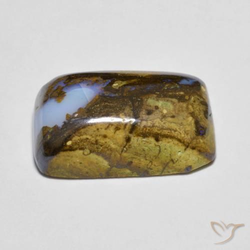 Opale Boulder Multicolore naturelle Coussin, 11.36 ct, Opaque