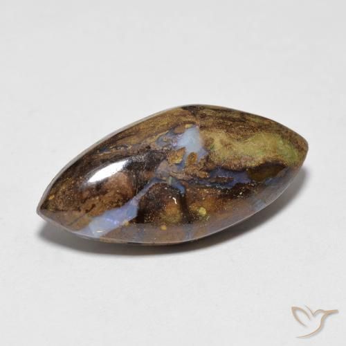 6.38ct Naturel Multicolore Opale Boulder, Marquise, Opaque
