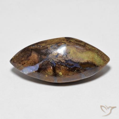 Opale Boulder Multicolore naturelle Marquise, 6.38 ct, Opaque