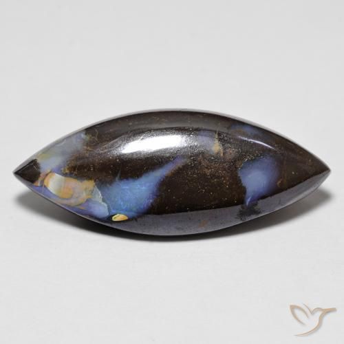 9.65ct Naturel Multicolore Opale Boulder, Marquise, Opaque