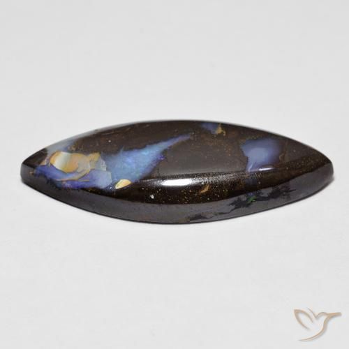 Opale Boulder Multicolore naturelle Marquise, 9.65 ct, Opaque