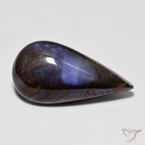 8.11ct Naturel Multicolore Opale Boulder, En forme de poire, Opaque