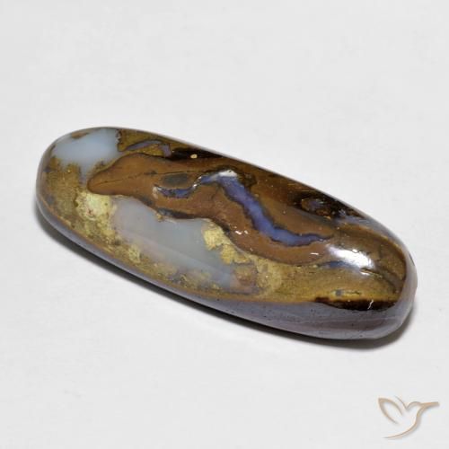 Opale Boulder Multicolore naturelle ovale, 12.07 ct, Opaque
