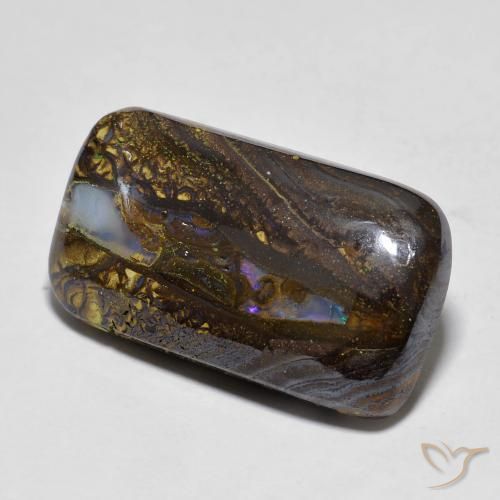 Opale Boulder Multicolore naturelle Coussin, 16.10 ct, Opaque