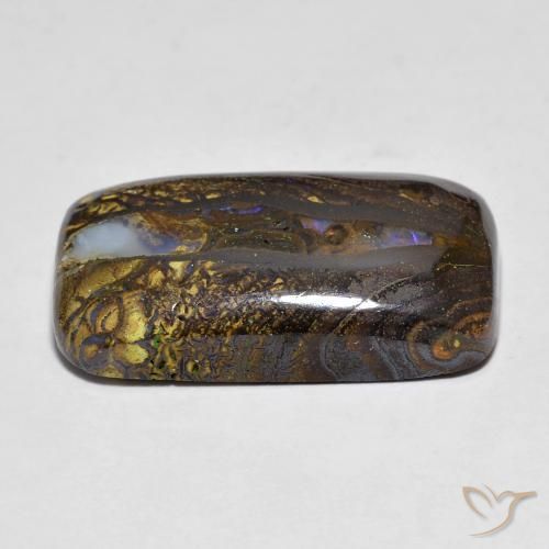 Opale Boulder Multicolore naturelle Coussin, 16.10 ct, Opaque