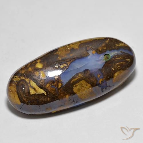 25.30ct Naturel Multicolore Opale Boulder, ovale, Opaque
