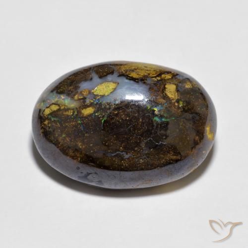 11.57ct Naturel Multicolore Opale Boulder, ovale, Opaque