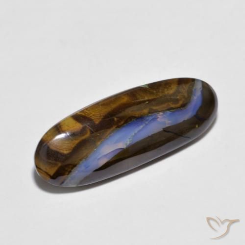 Opale Boulder Multicolore naturelle ovale, 6.36 ct, Transparent