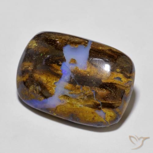 Opale Boulder Multicolore naturelle Coussin, 14.98 ct, Opaque