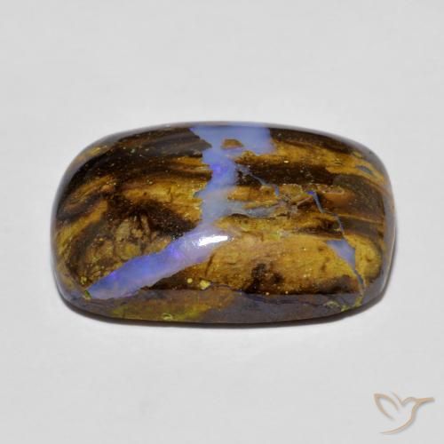 Opale Boulder Multicolore naturelle Coussin, 14.98 ct, Opaque