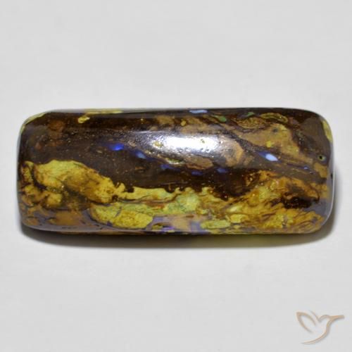 Opale Boulder Multicolore naturelle Coussin, 16.30 ct, Opaque