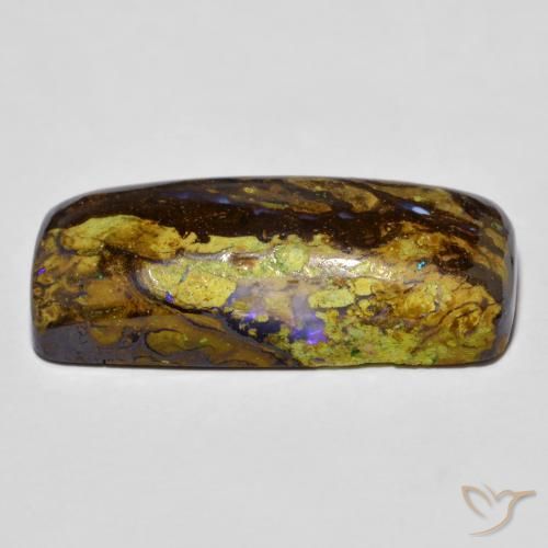 Opale Boulder Multicolore naturelle Coussin, 16.30 ct, Opaque