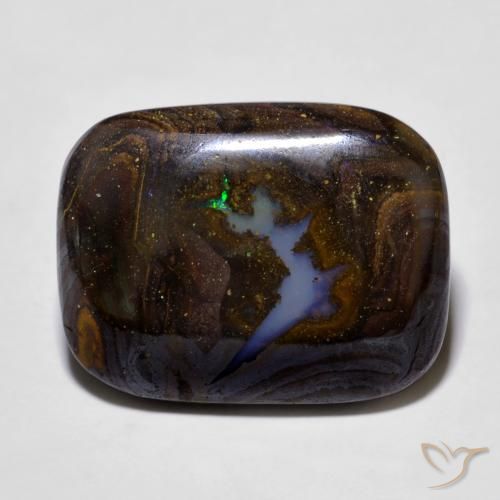 16.52ct Naturel Multicolore Opale Boulder, Coussin, Opaque