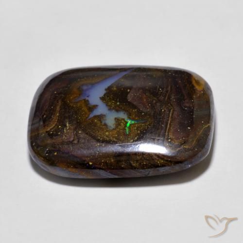 Opale Boulder Multicolore naturelle Coussin, 16.52 ct, Opaque