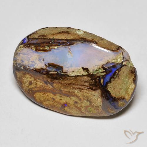 Opale Boulder Multicolore naturelle ovale, 10.30 ct, Opaque