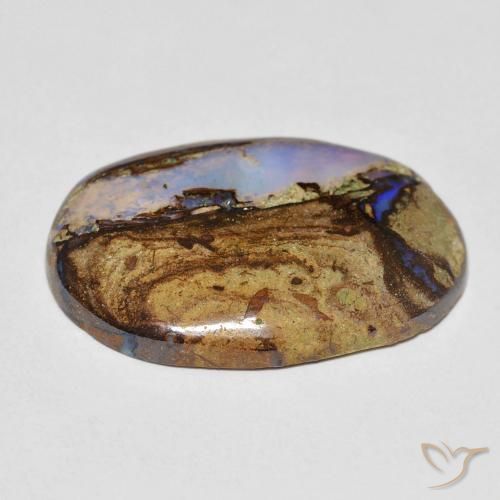 Opale Boulder Multicolore naturelle ovale, 10.30 ct, Opaque