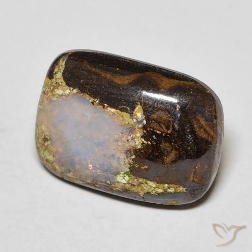 Opale Boulder Multicolore naturelle Coussin, 5.41 ct, Opaque
