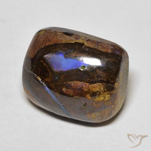 Opale Boulder Multicolore naturelle Coussin, 9.41 ct, Opaque
