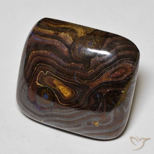 Opale Boulder Multicolore naturelle Coussin, 42.66 ct, Opaque