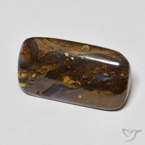 Opale Boulder Multicolore naturelle Coussin, 6.97 ct, Opaque
