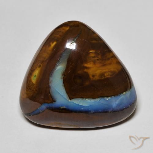 Opale boulder multicolore naturelle trillion, 25,50 ct, opaque