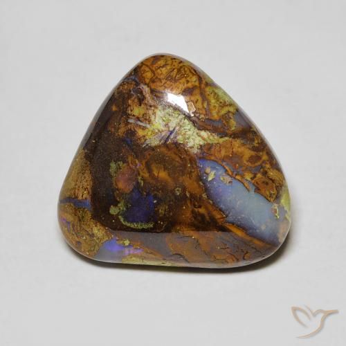 6.17ct Naturel Multicolore Opale Boulder, Trillion, Opaque