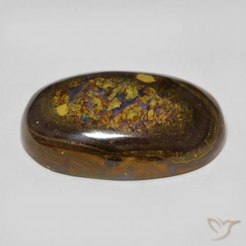 Opale Boulder Multicolore naturelle ovale, 21.69 ct, Opaque