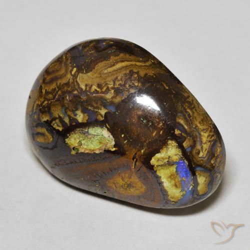 Opale boulder multicolore naturelle forme fantaisie, 21,59 ct, opaque