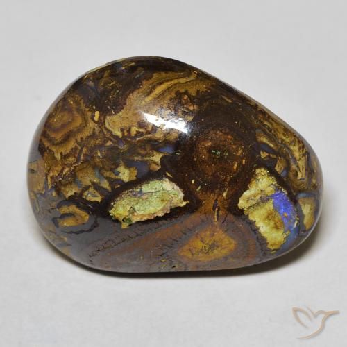 Opale boulder multicolore naturelle forme fantaisie, 21,59 ct, opaque