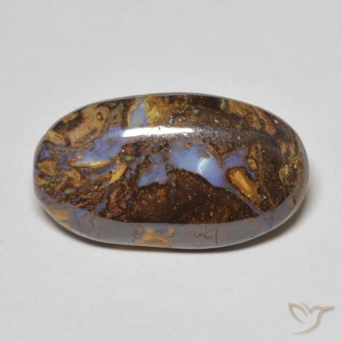 7.48ct Naturel Multicolore Opale Boulder, ovale, Opaque