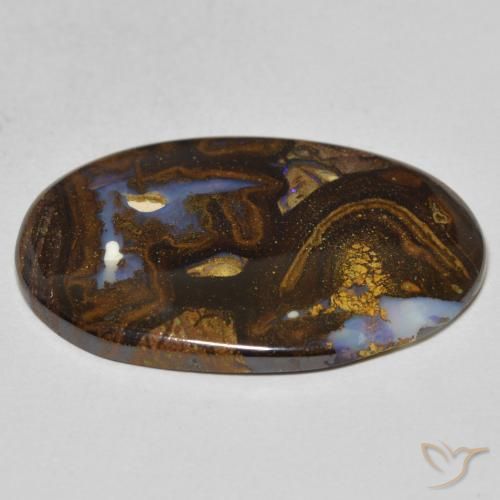 Opale Boulder Multicolore naturelle ovale, 12.31 ct, Opaque