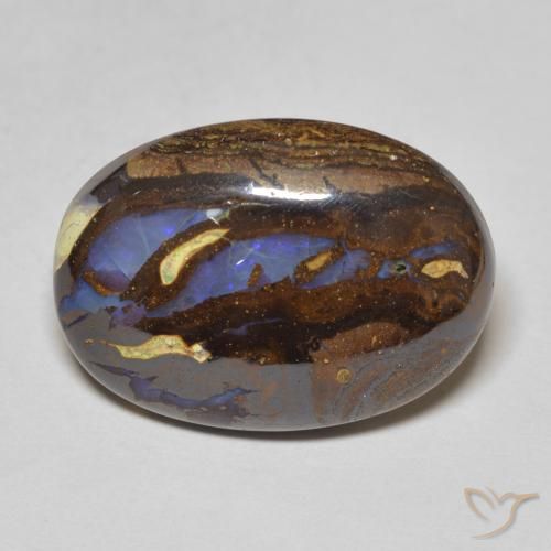 13.59ct Naturel Multicolore Opale Boulder, ovale, Opaque