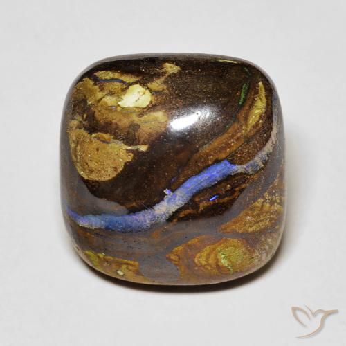 12.62ct Naturel Multicolore Opale Boulder, Coussin, Opaque