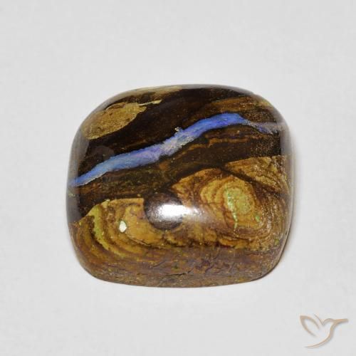 Opale Boulder Multicolore naturelle Coussin, 12.62 ct, Opaque