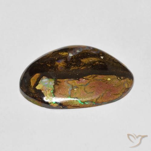 Opale Boulder Multicolore naturelle Fantaisie, 5.29 ct, Opaque