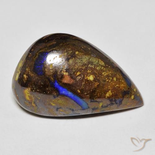 Opale boulder multicolore naturelle forme fantaisie, 20,30 ct, opaque