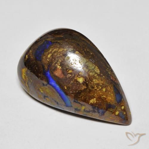 Opale boulder multicolore naturelle forme fantaisie, 20,30 ct, opaque