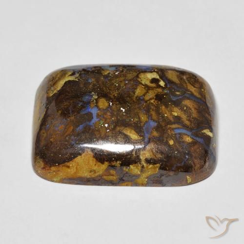 Opale Boulder Multicolore naturelle Coussin, 20.10 ct, Opaque