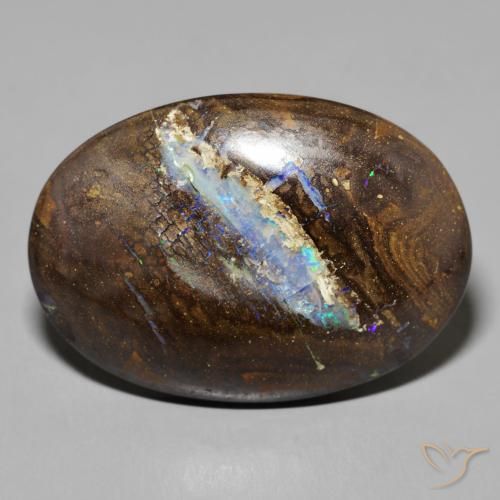 40.81ct Naturel Multicolore Opale Boulder, ovale, Opaque