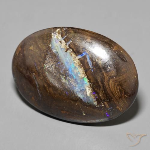 Opale Boulder Multicolore naturelle ovale, 40.81 ct, Opaque