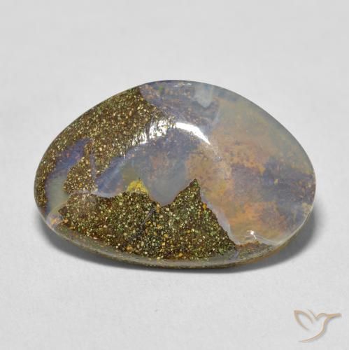 7.00ct Naturel Multicolore Opale Boulder, Fantaisie, Opaque
