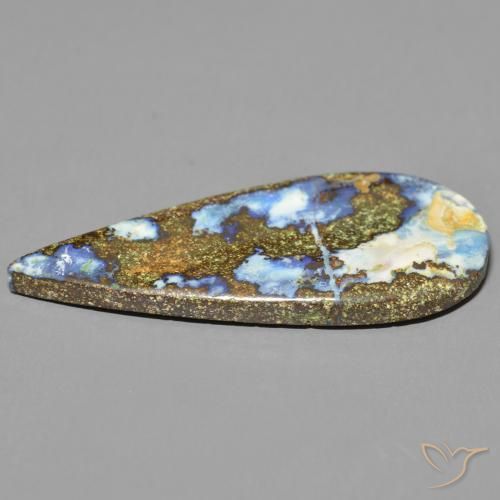 Opale Boulder Multicolore naturelle En forme de poire, 15.73 ct, Opaque