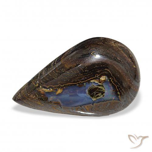 8.90ct Multicolore Opale Boulder, En forme de poire, Opaque