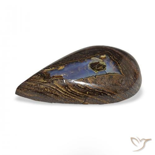 Opale Boulder Multicolore naturelle En forme de poire, 8.90 ct, Opaque